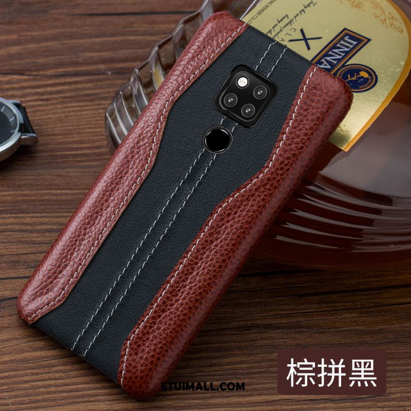 Etui Huawei Mate 20 X Czerwony Telefon Komórkowy Prawdziwa Skóra Ochraniacz Czarny Futerał Kup