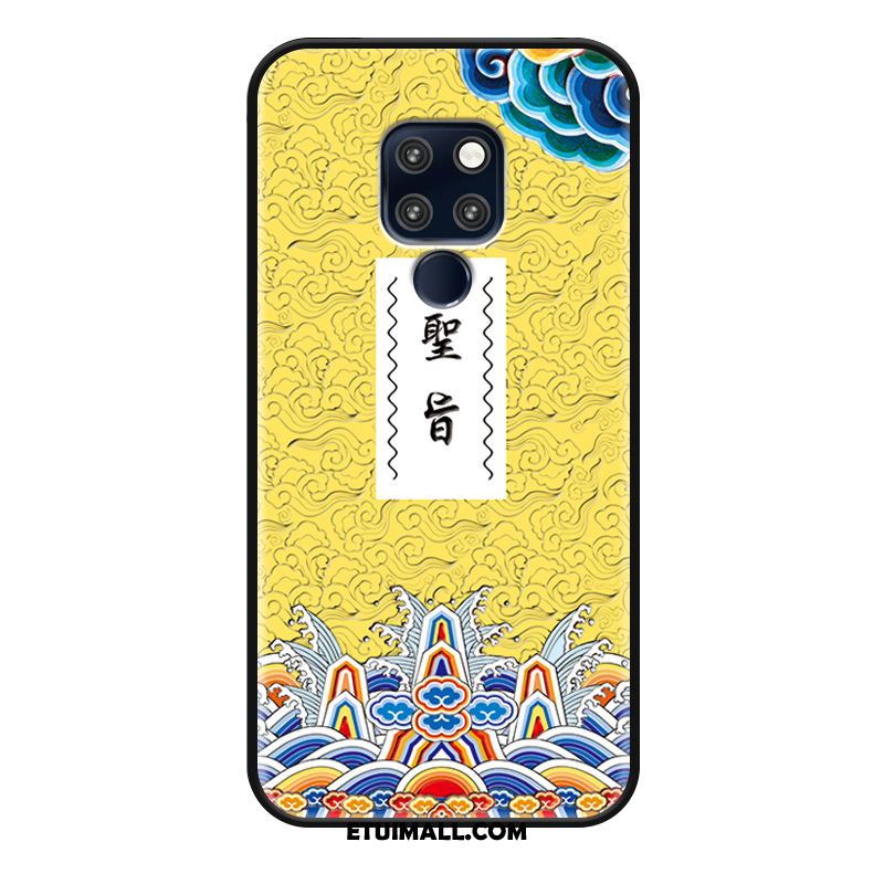 Etui Huawei Mate 20 X Relief Anti-fall Telefon Komórkowy Chiński Styl Kreatywne Futerał Kup