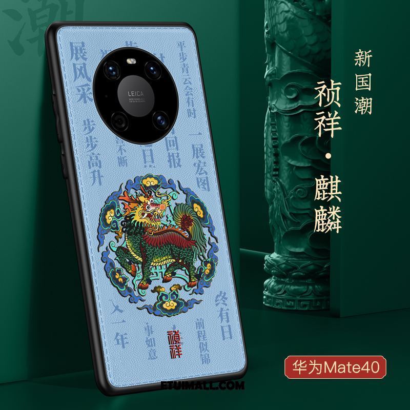 Etui Huawei Mate 40 Ochraniacz Modna Marka Skórzany Futerał Chiński Styl Telefon Komórkowy Futerał Sklep