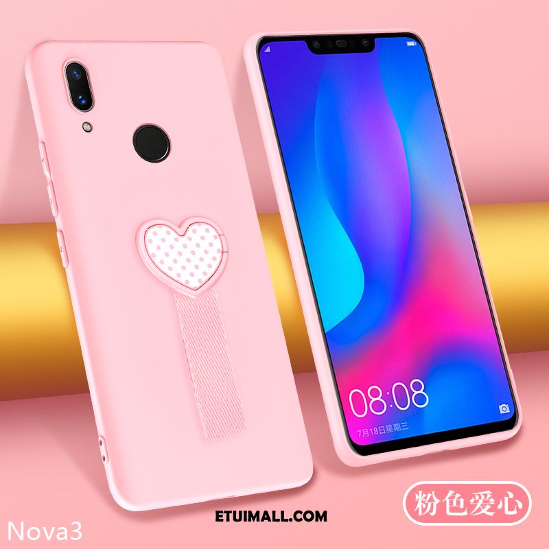 Etui Huawei Nova 3e Ochraniacz Kreatywne All Inclusive Silikonowe Różowe Obudowa Tanie