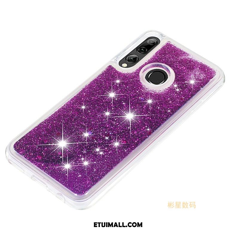 Etui Huawei P Smart+ 2019 Purpurowy Quicksand Motyl Miękki Tendencja Pokrowce Kup