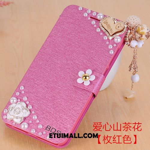 Etui Huawei P10 Klapa Rhinestone Anti-fall Ochraniacz Czerwony Obudowa Online