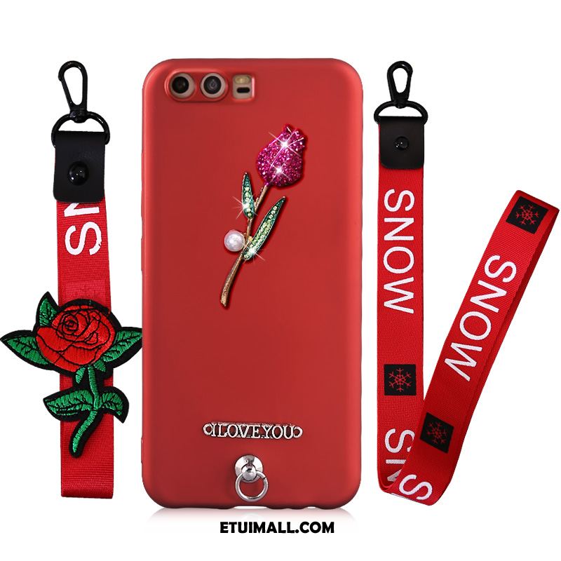 Etui Huawei P10 Rhinestone Anti-fall Czerwony Ochraniacz Silikonowe Pokrowce Sklep