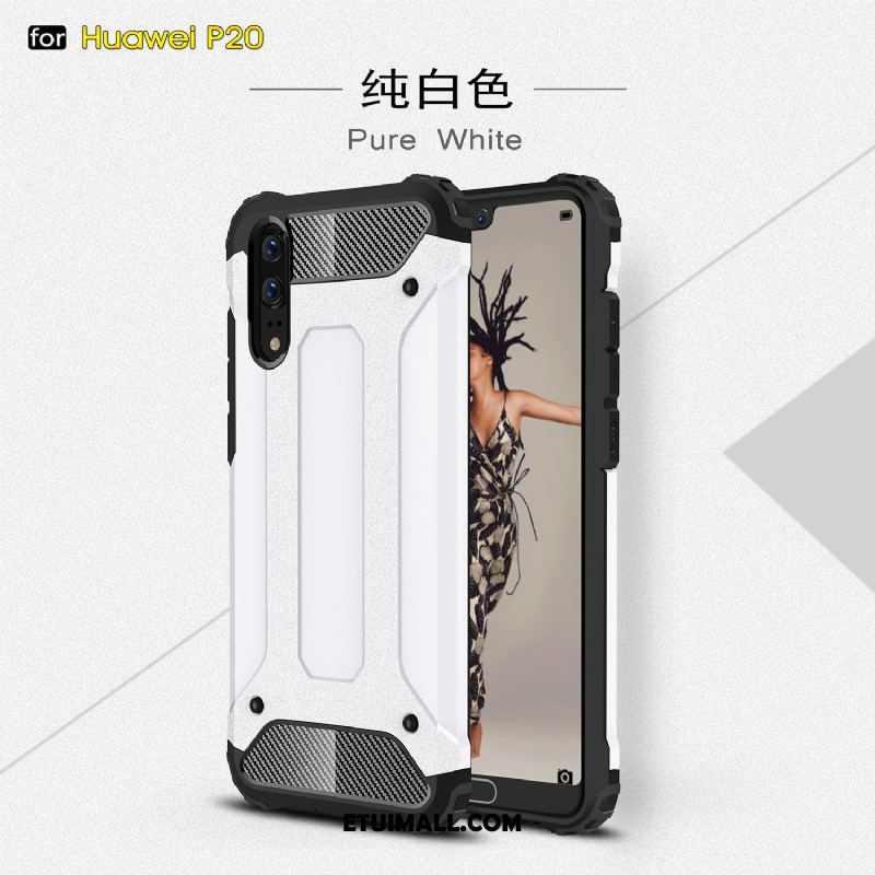 Etui Huawei P20 Akcesoria Biały Trzy Mechanizmy Obronne Anti-fall All Inclusive Pokrowce Kupię