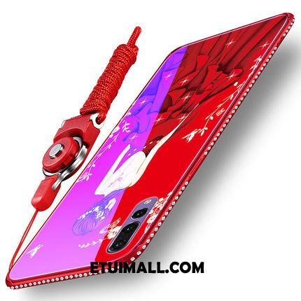 Etui Huawei P20 Pro Silikonowe All Inclusive Czerwony Szkło Rhinestone Futerał Online