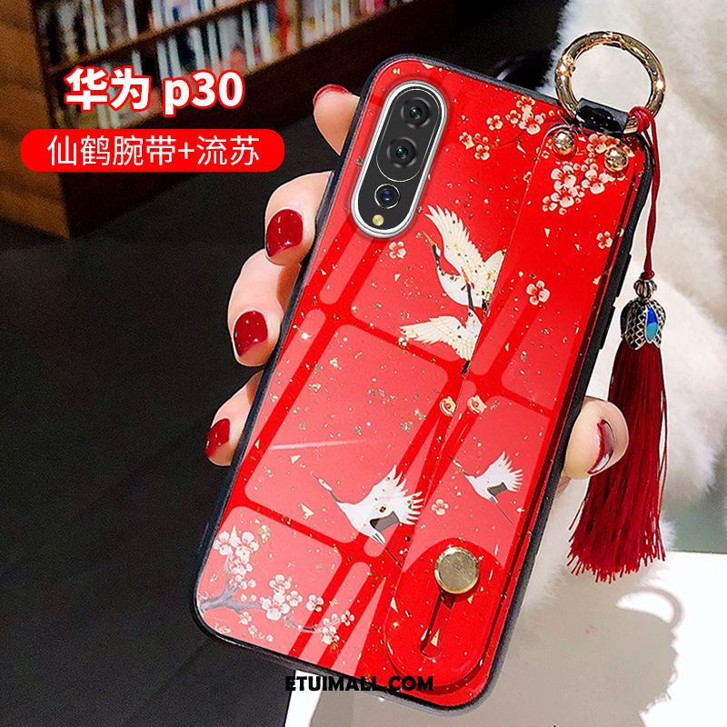 Etui Huawei P30 Czerwony Zakochani Crane Z Frędzlami Osobowość Obudowa Sklep
