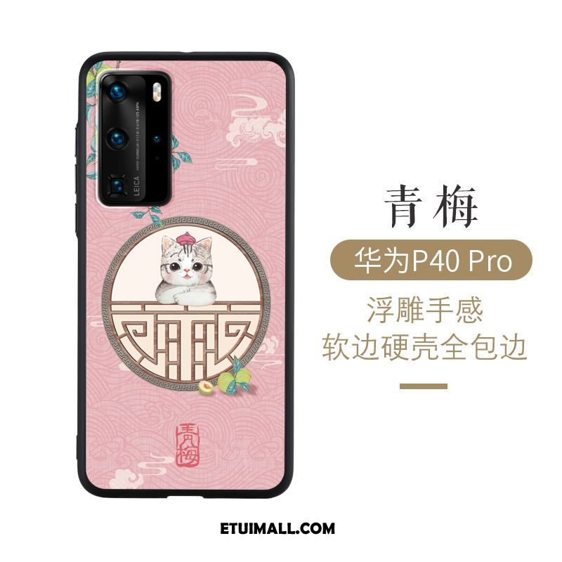 Etui Huawei P40 Pro Telefon Komórkowy Ochraniacz Bambus Anti-fall Różowe Futerał Sklep