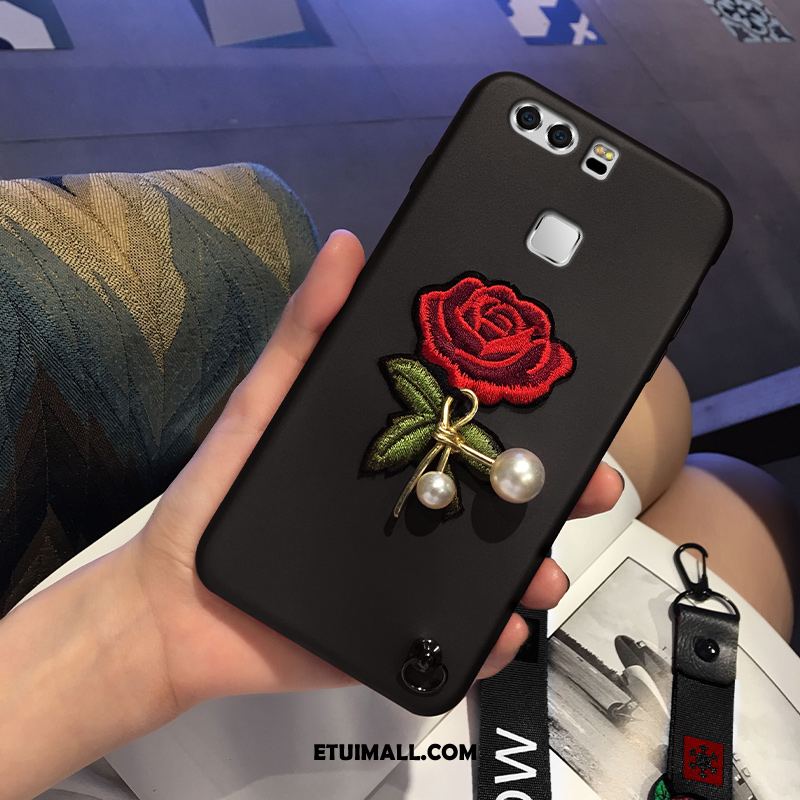 Etui Huawei P9 Plus Telefon Komórkowy Czarny Anti-fall Wiszące Ozdoby Pu Obudowa Online