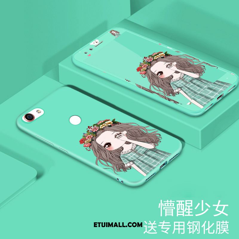Etui Huawei Y6 Pro 2017 Miękki Kreskówka Szkło Hartowane Telefon Komórkowy Zielony Obudowa Sklep