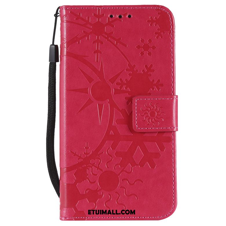 Etui Huawei Y7 2018 Ochraniacz Miękki Skórzany Futerał Telefon Komórkowy Czerwony Obudowa Sklep