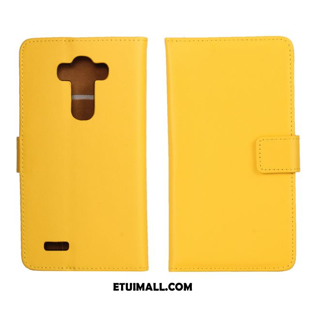 Etui Lg G4 Żółty Skórzany Futerał Telefon Komórkowy Prawdziwa Skóra Wzór Pokrowce Kupię
