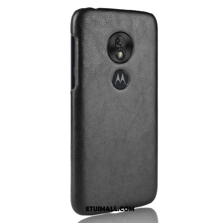 Etui Moto G7 Play Czarny Anti-fall Litchi Ochraniacz Trudno Futerał Tanie