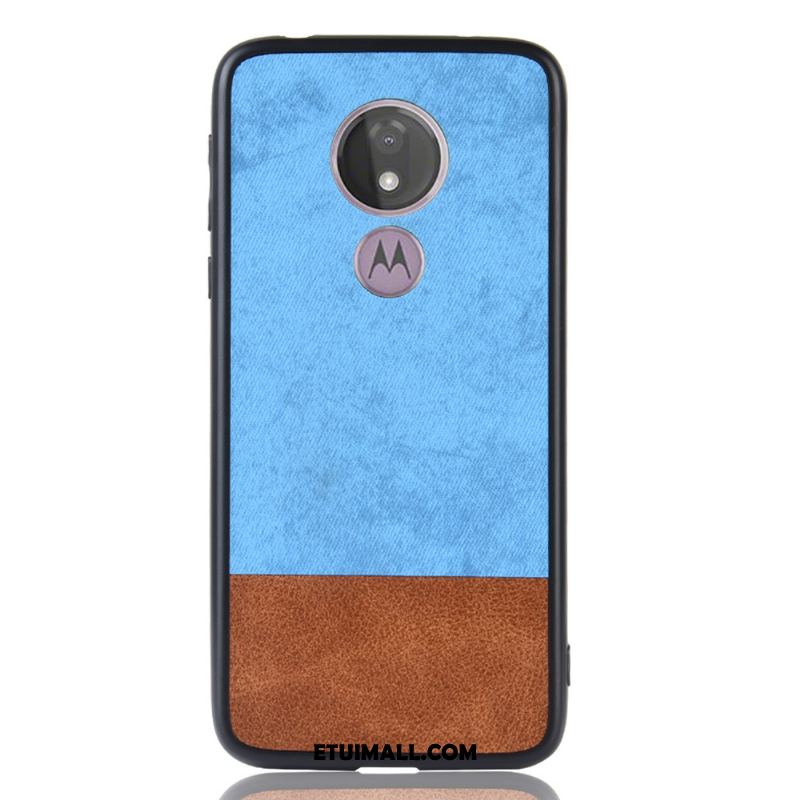 Etui Moto G7 Power Wzór Anti-fall Denim Nubuku Mieszane Kolory Futerał Online