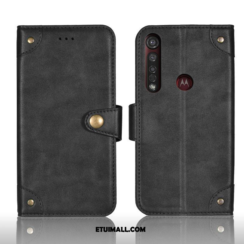 Etui Moto G8 Plus Ochraniacz Portfel Vintage Skórzany Futerał Telefon Komórkowy Futerał Tanie