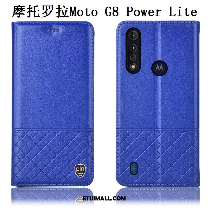 Etui Moto G8 Power Lite Telefon Komórkowy Anti-fall All Inclusive Prawdziwa Skóra Ochraniacz Pokrowce Kupię