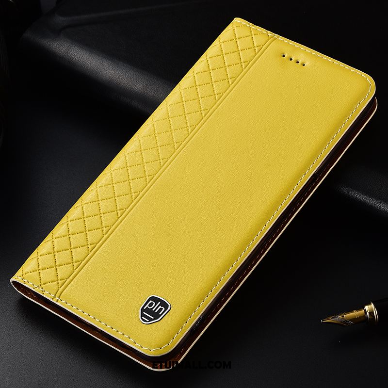 Etui Moto G8 Power Prawdziwa Skóra Żółty All Inclusive Telefon Komórkowy Ochraniacz Obudowa Tanie