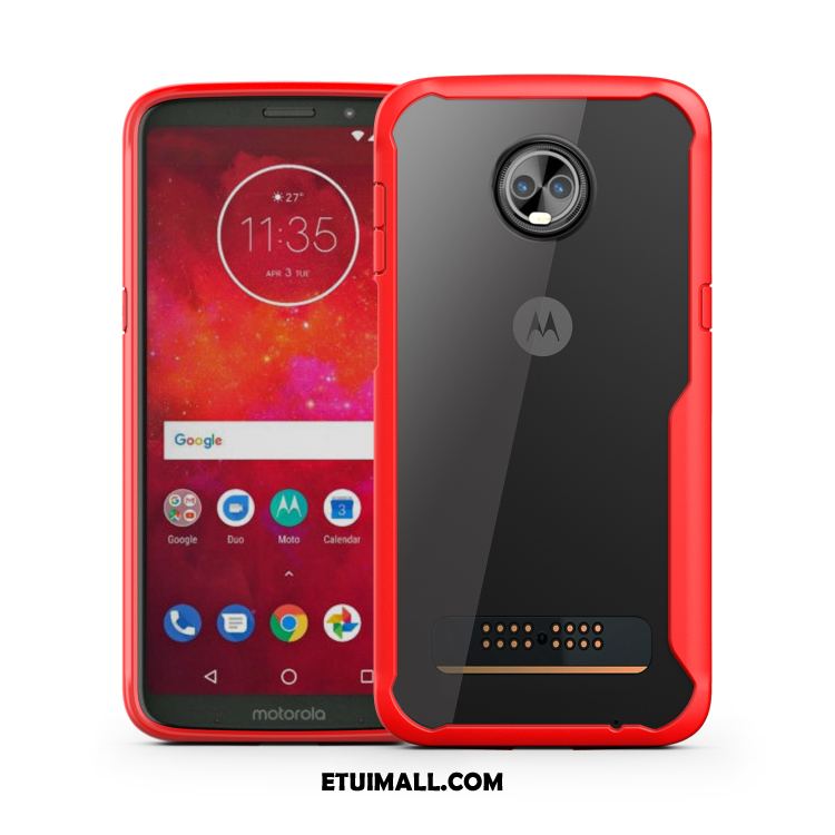 Etui Moto Z3 Play All Inclusive Anti-fall Czerwony Proste Ochraniacz Pokrowce Online