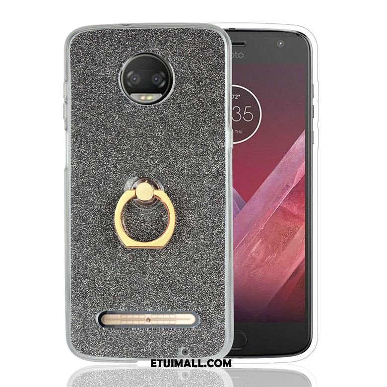 Etui Moto Z3 Play Czarny Telefon Komórkowy Anti-fall Silikonowe Ring Pokrowce Tanie