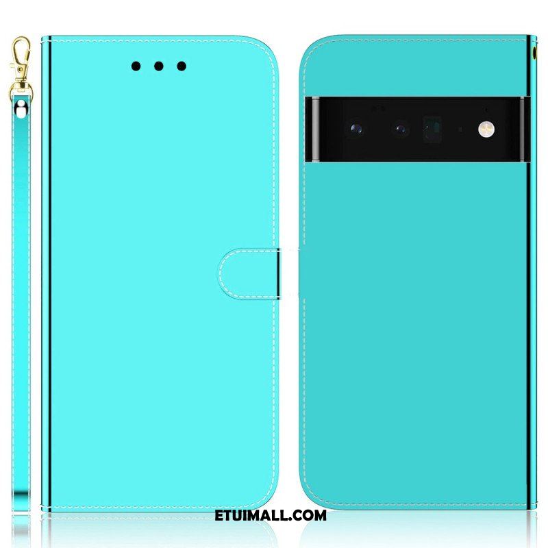 Etui Na Telefon Pokrowce do Google Pixel 6 Pro Osłona Lusterka Ze Sztucznej Skóry