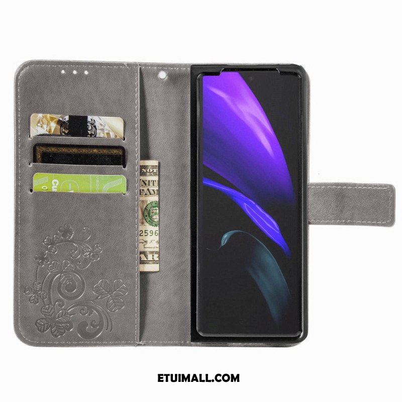 Etui Na Telefon Pokrowce do Samsung Galaxy Z Fold 4 Wzór Koniczyny Z Paskiem