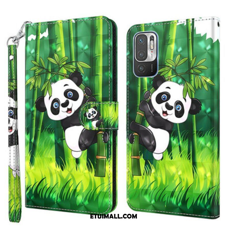 Etui Na Telefon Pokrowce do Xiaomi Redmi Note 10 5G Panda I Bambus