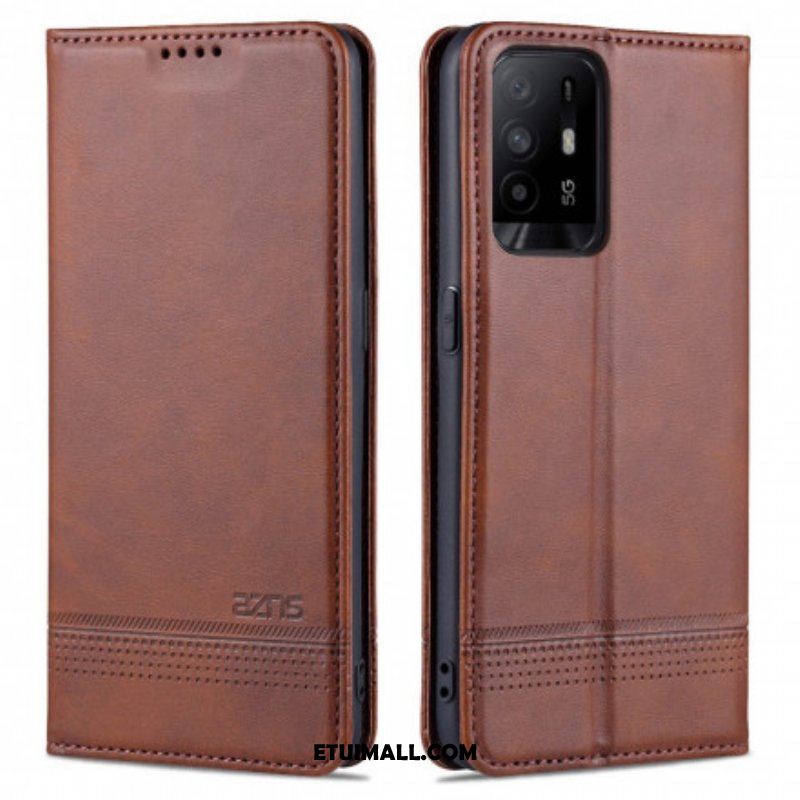 Etui Na Telefon do Oppo A94 5G Etui Folio Stylizacja Skóry Azns