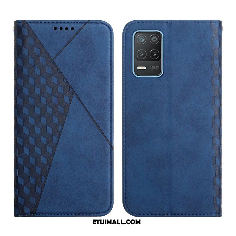 Etui Na Telefon do Realme 8 5G Etui Folio Efekt Geo Skóry