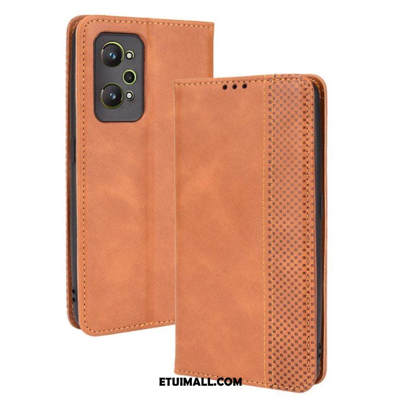 Etui Na Telefon do Realme GT Neo 3T / Neo 2 Etui Folio Stylizowany Efekt Skóry W Stylu Vintage