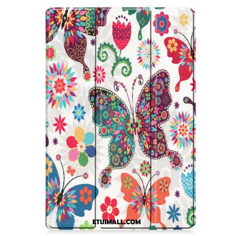 Etui Na Telefon do Samsung Galaxy Tab S8 Plus / Tab S7 Plus Ulepszone Motyle I Kwiaty