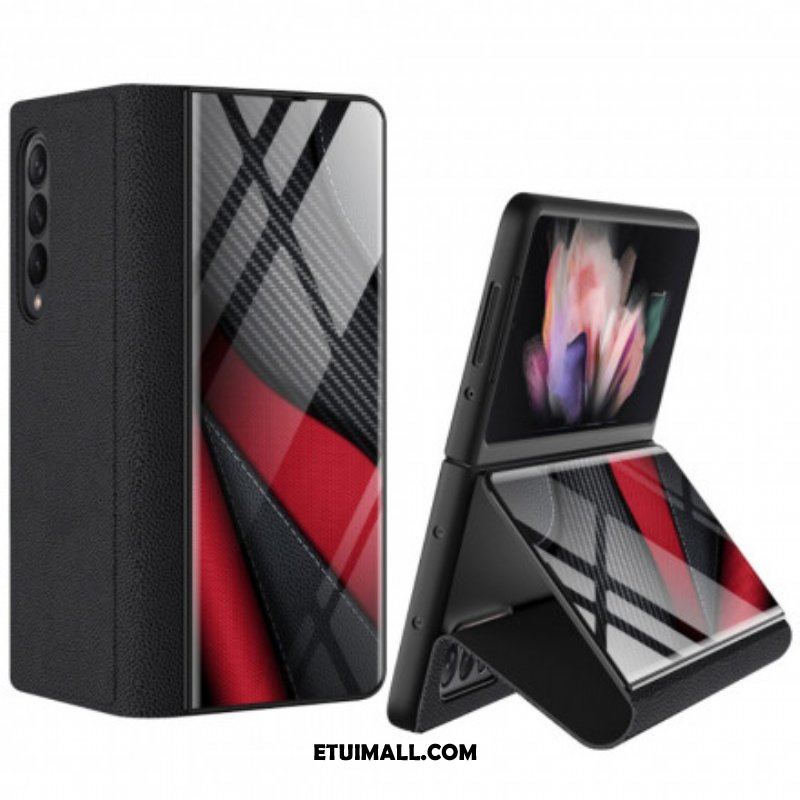 Etui Na Telefon do Samsung Galaxy Z Fold 3 5G Etui Folio Szkło Hartowane Gkk Carbon