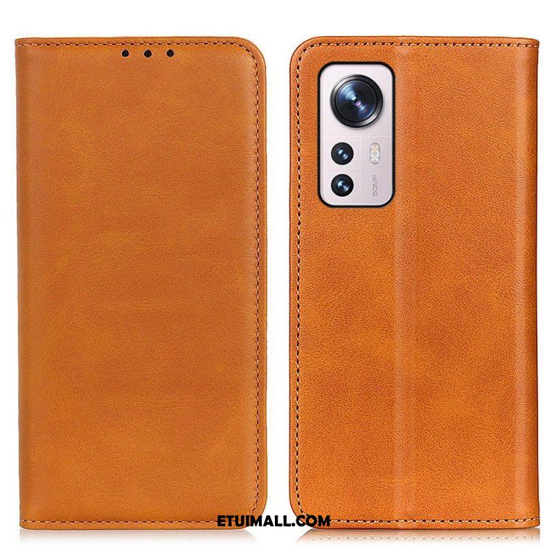 Etui Na Telefon do Xiaomi 12 Pro Etui Folio Elegancka Dwoina Skórzana