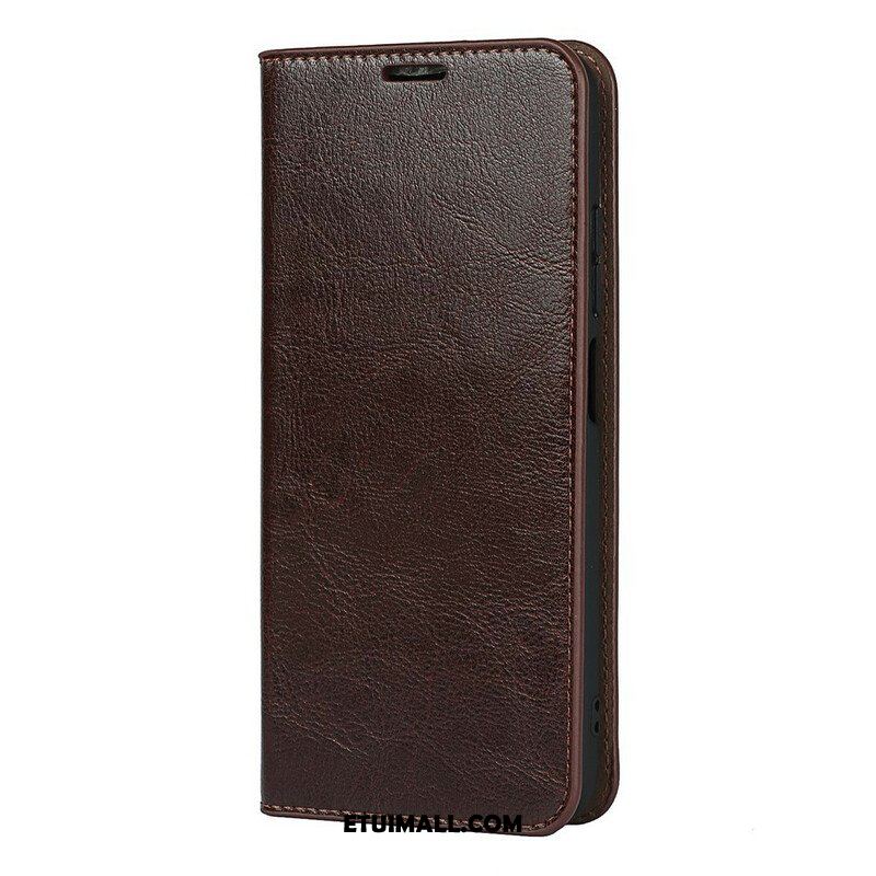 Etui Na Telefon do Xiaomi Redmi Note 10 5G Etui Folio Prawdziwa Skóra