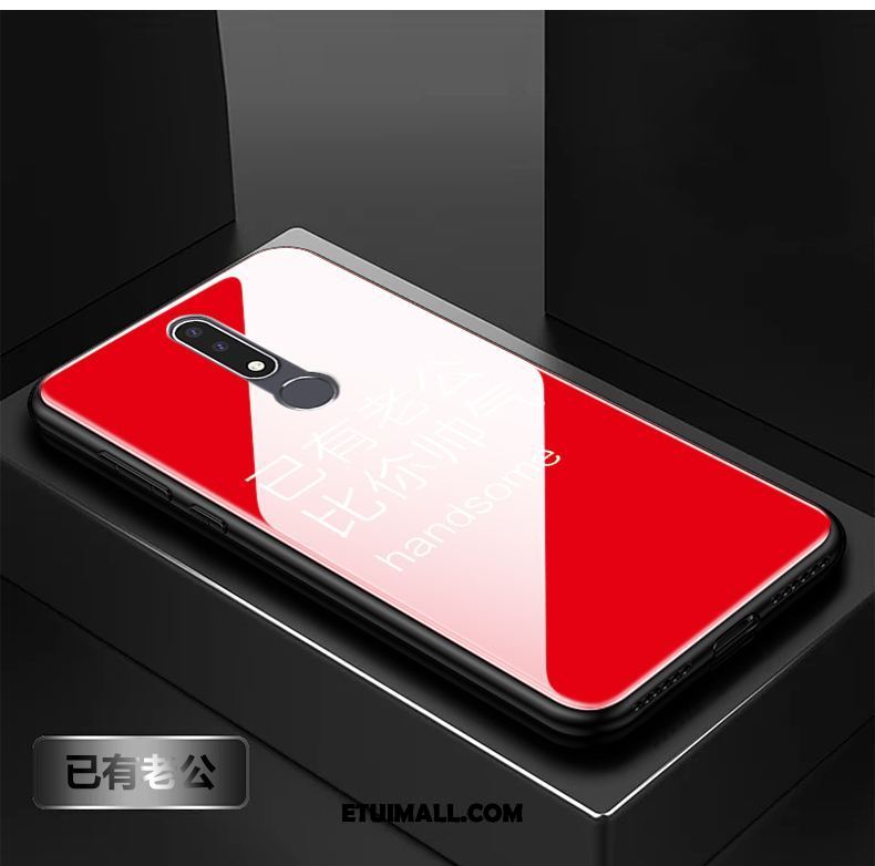 Etui Nokia 3.1 Plus Telefon Komórkowy Czerwony Szkło Kreatywne Czerwony Netto Futerał Tanie