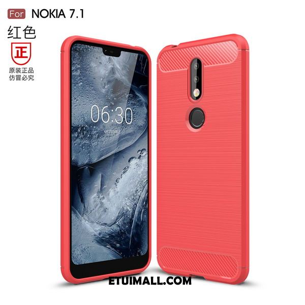 Etui Nokia 7.1 Ochraniacz Czerwony Anti-fall Telefon Komórkowy All Inclusive Obudowa Oferta
