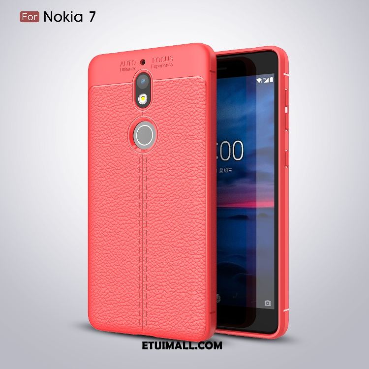 Etui Nokia 7 Silikonowe Kreatywne Miękki Czerwony Anti-fall Pokrowce Dyskont