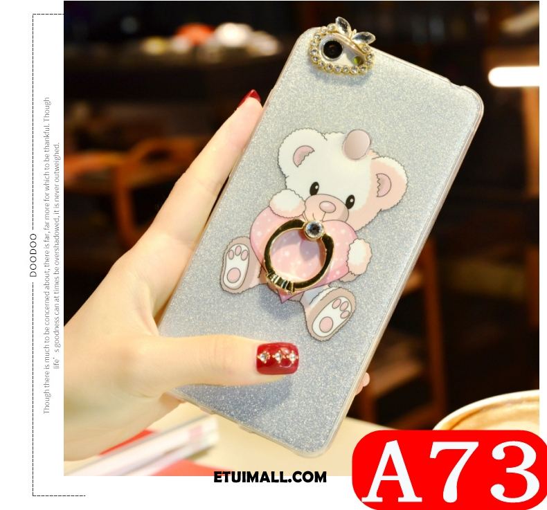 Etui Oppo A73 Rhinestone Piękny Biały All Inclusive Miękki Futerał Tanie