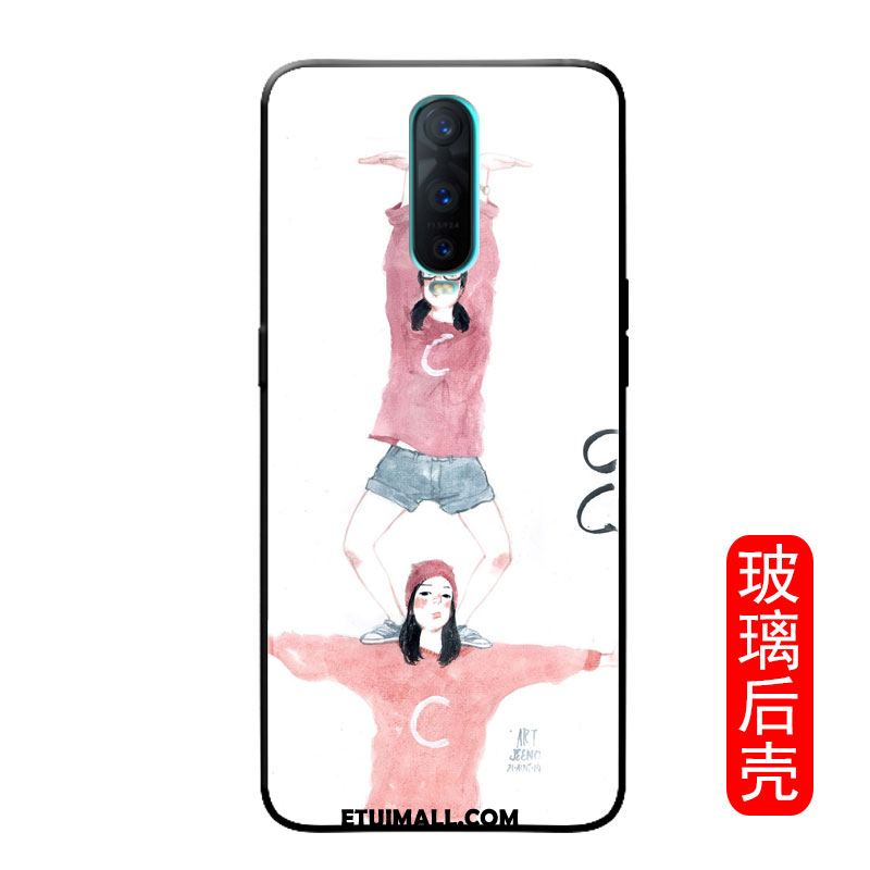 Etui Oppo R17 Pro Moda Szkło Kreatywne Biały Bunny Pokrowce Tanie