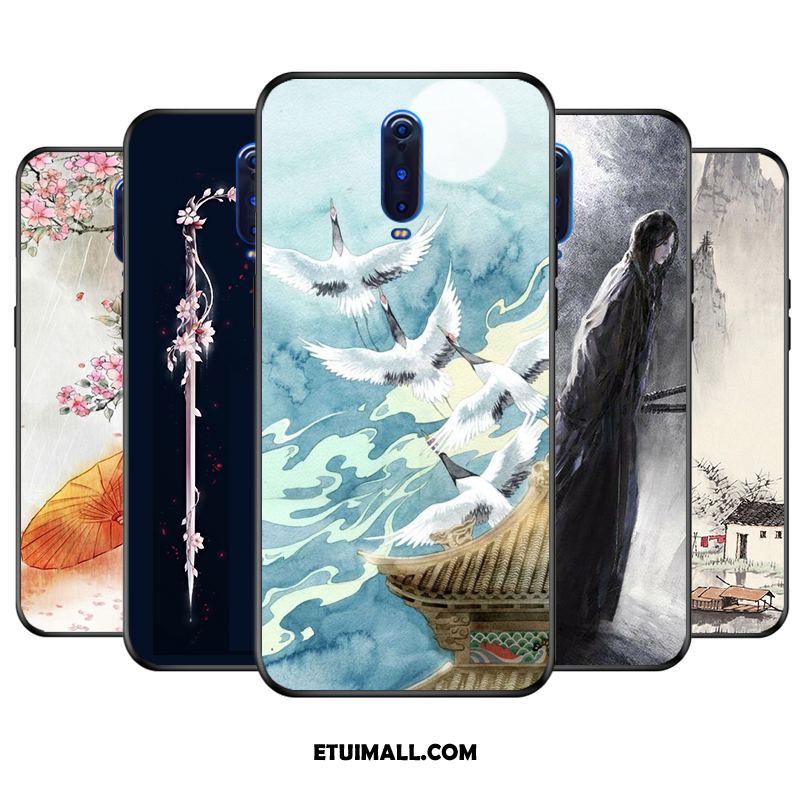 Etui Oppo R17 Pro Różowy Czarny Nubuku Proste Crane Pokrowce Sklep