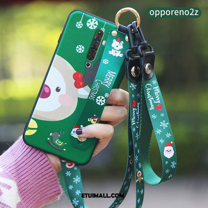 Etui Oppo Reno 2 Z Filmy Wiszące Ozdoby Anti-fall Ełk Miękki Obudowa Sklep