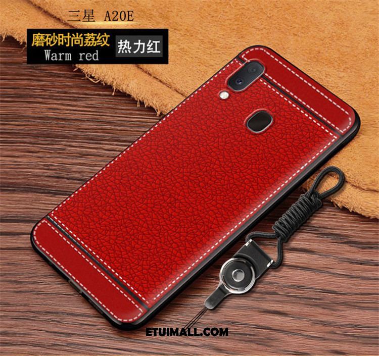 Etui Samsung Galaxy A20e Vintage Gwiazda Litchi Wzór Telefon Komórkowy Obudowa Sklep