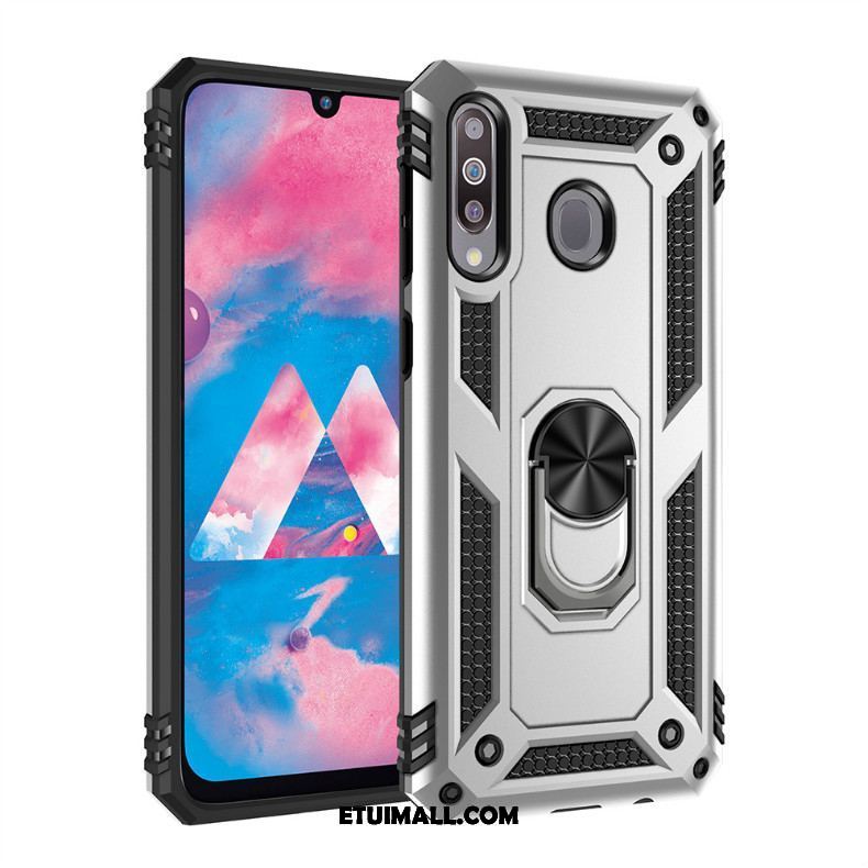 Etui Samsung Galaxy A40s Srebro Magnetyzm Trudno Wspornik Gwiazda Futerał Dyskont