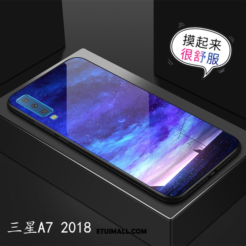 Etui Samsung Galaxy A7 2018 Purpurowy Moda Telefon Komórkowy Gwiaździsty Gwiazda Futerał Na Sprzedaż
