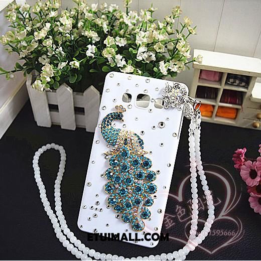 Etui Samsung Galaxy A8 Rhinestone Wisząca Szyja Telefon Komórkowy Perła Biały Pokrowce Sprzedam