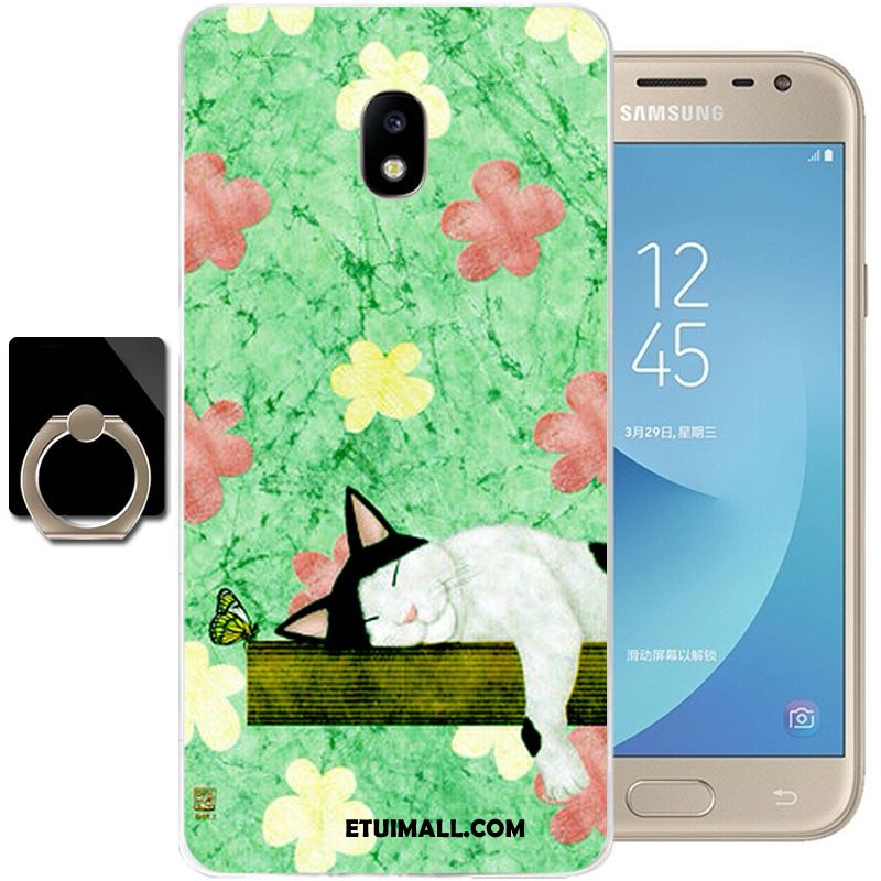 Etui Samsung Galaxy J3 2017 Silikonowe Miękki Ochraniacz Zielony Telefon Komórkowy Futerał Tanie
