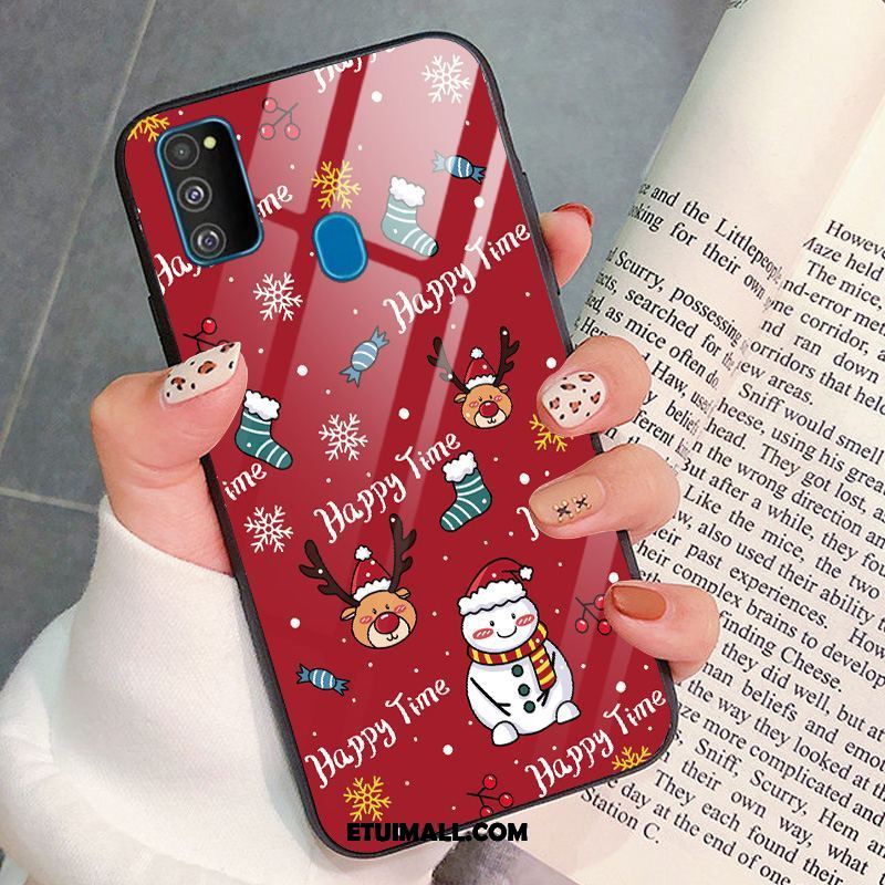 Etui Samsung Galaxy M30s Czerwony Piękny Silikonowe Gwiazda Ochraniacz Obudowa Dyskont