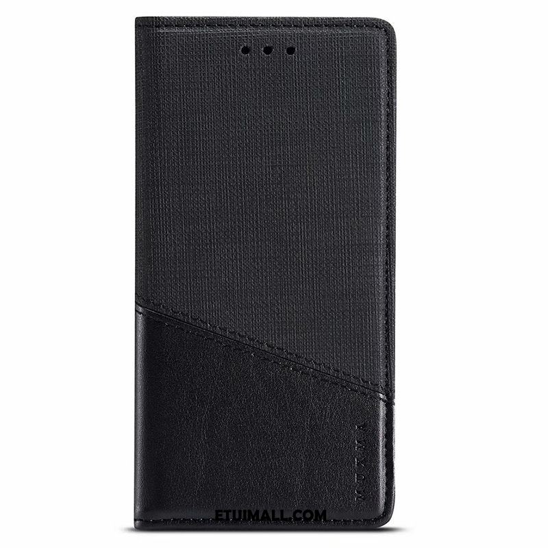Etui Samsung Galaxy Note 10 Lite Gwiazda Czarny Skórzany Futerał Płótno Silikonowe Futerał Kup