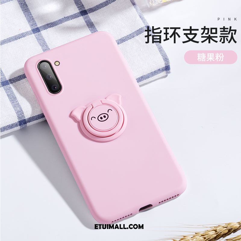 Etui Samsung Galaxy Note 10 Różowe Nubuku Miękki All Inclusive Gwiazda Pokrowce Na Sprzedaż