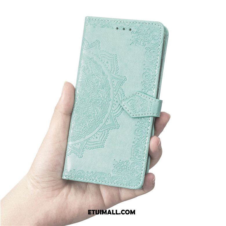 Etui Samsung Galaxy Note 10+ Telefon Komórkowy Ochraniacz Gwiazda Skórzany Futerał Zielony Obudowa Na Sprzedaż