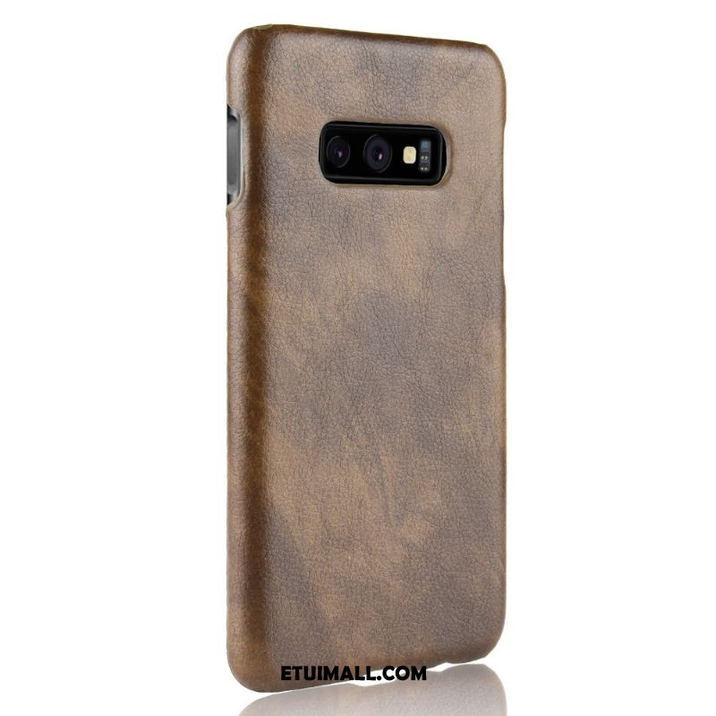 Etui Samsung Galaxy S10e Litchi Wzór Nubuku Telefon Komórkowy Vintage Futerał Sprzedam