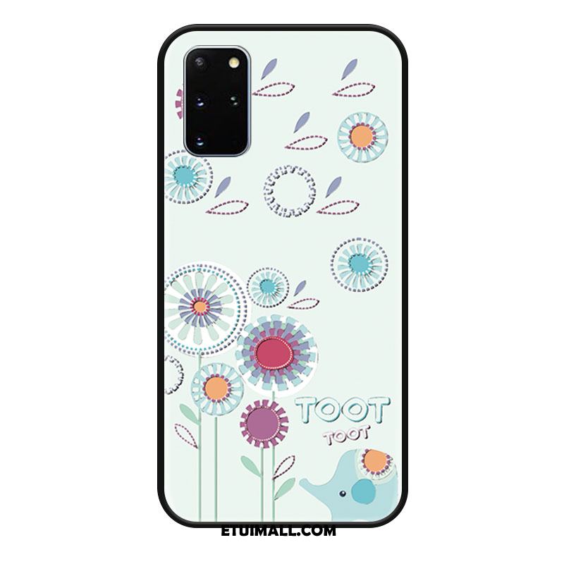 Etui Samsung Galaxy S20+ Mniszek Lekarski Duży Niebieski Relief Nubuku Pokrowce Tanie